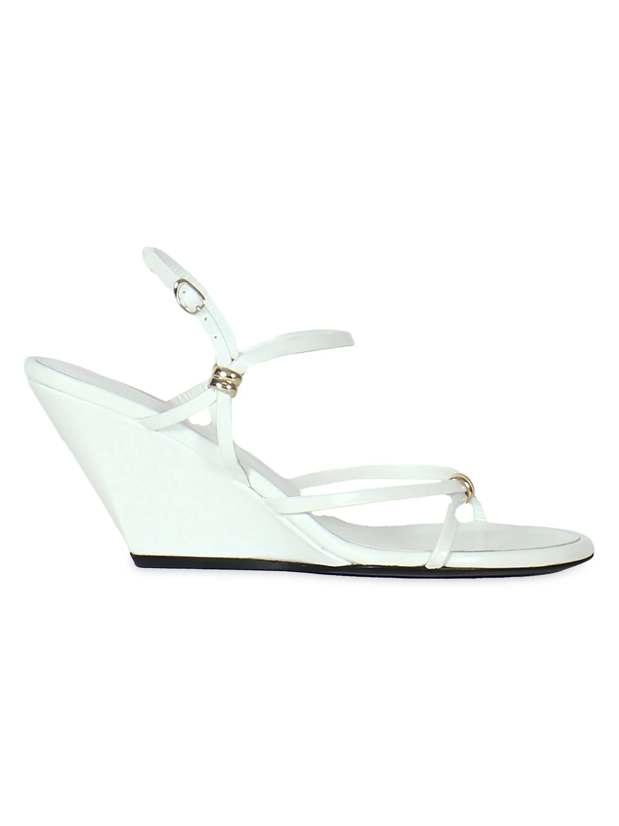Women's Coil 60MM Leather Sandals - White - 1