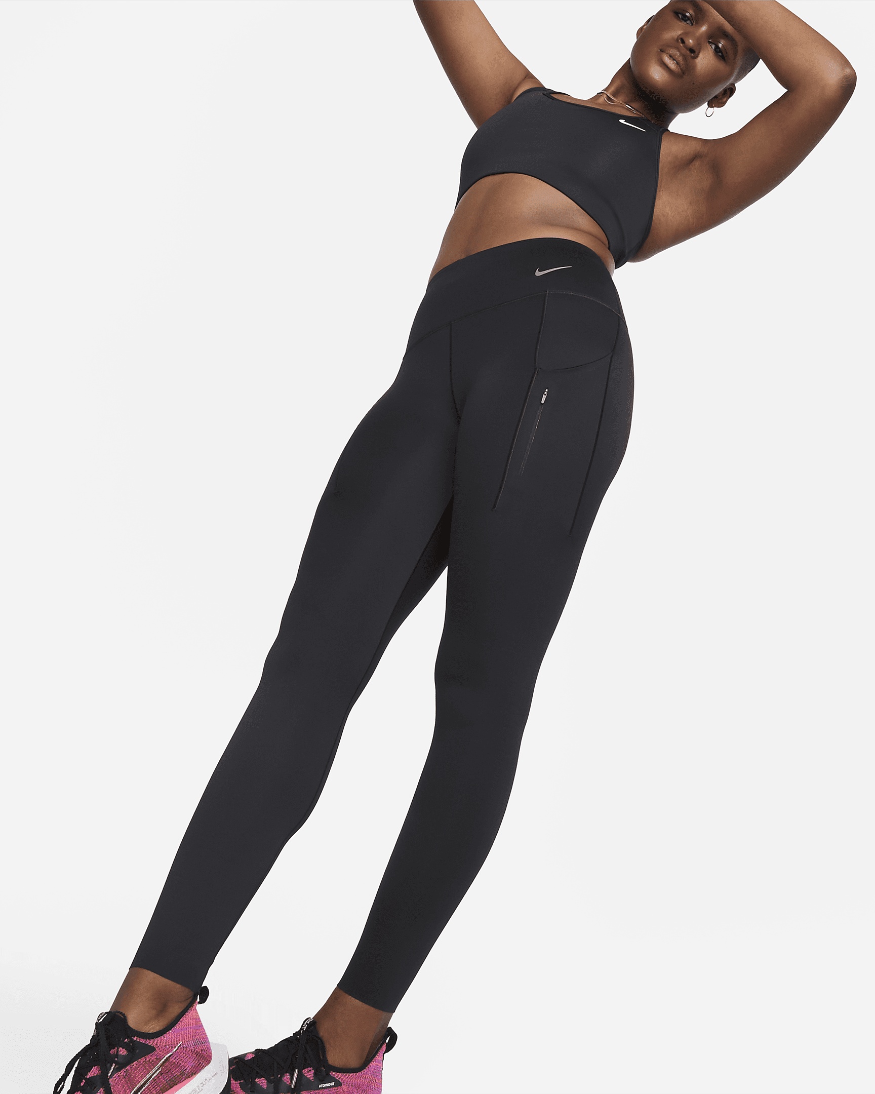 Nike Go Women's Firm-Support Mid-Rise Full-Length Leggings with Pockets - 1