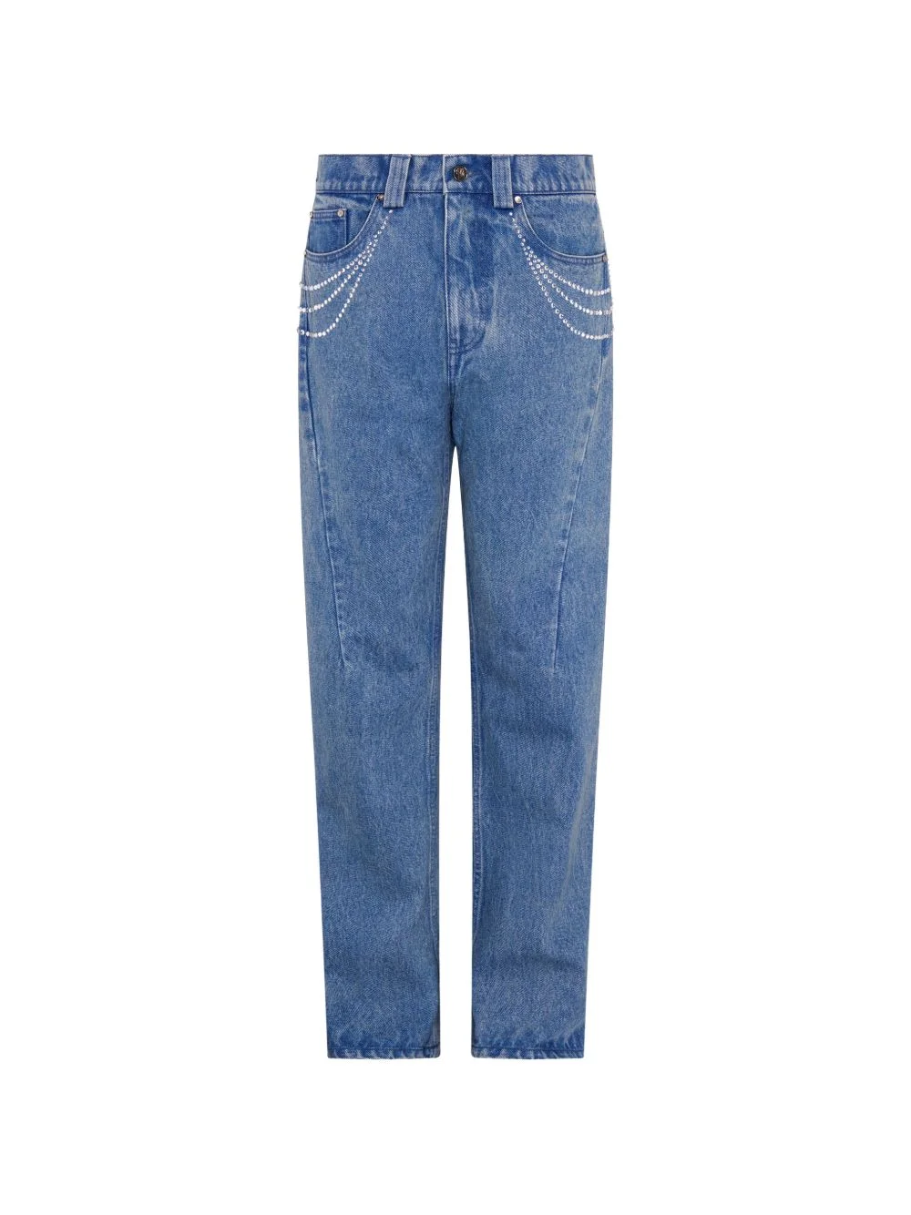 jewelled straight jeans - 1