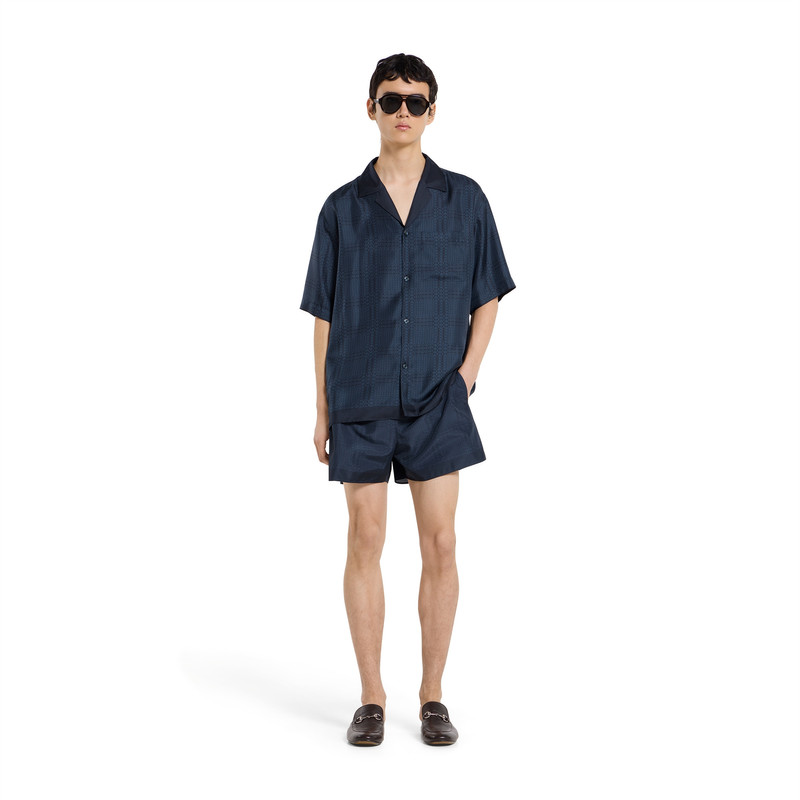 GUCCI Printed silk twill bowling shirt outlook