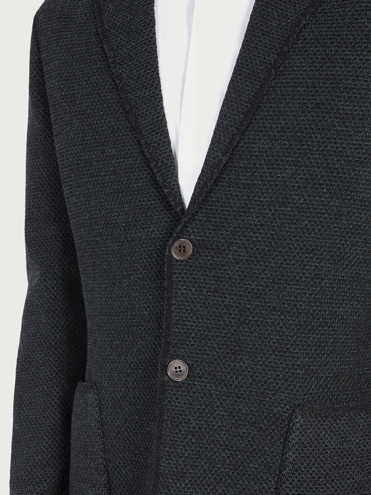 KNITTED JACQUARD BLAZER - 4