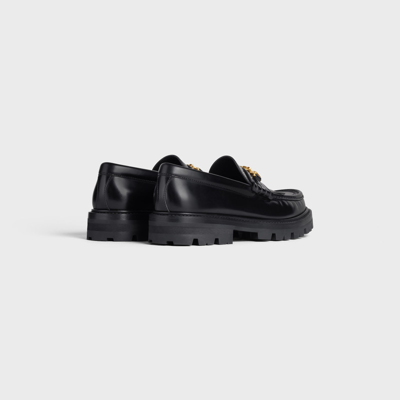 CELINE CELINE MARGARET LOAFER WITH TRIOMPHE CHAIN in POLISHED BULL outlook