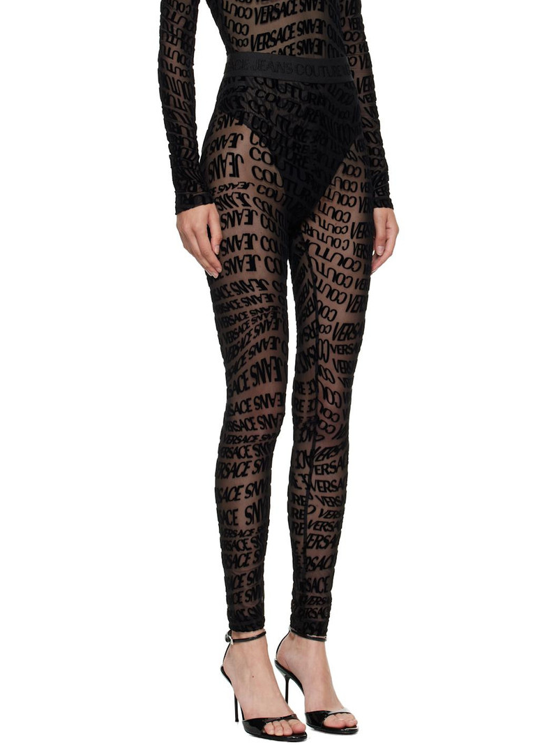Black Tulle Flock Liquify Leggings 2