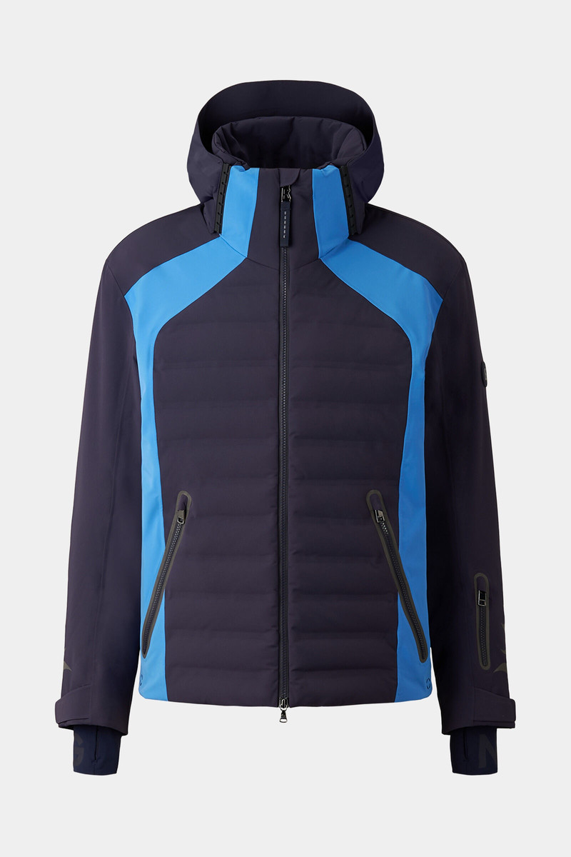 Jorik Down ski jacket in Navy blue/Light blue 1
