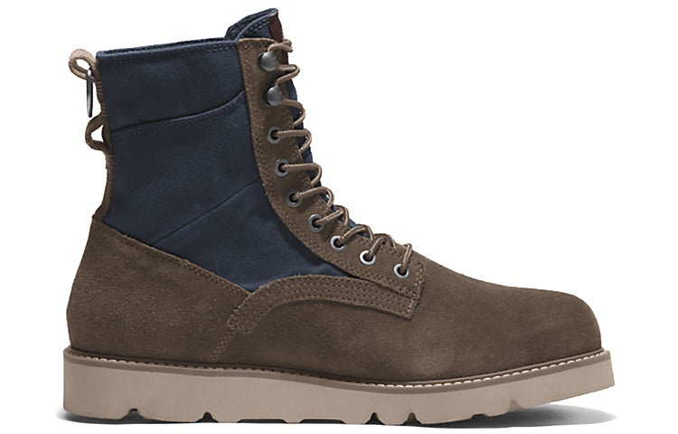 Timberland Vibram Waterproof Leather and Fabric Boots 'Olive Green Suede' A5MAR901 - 2