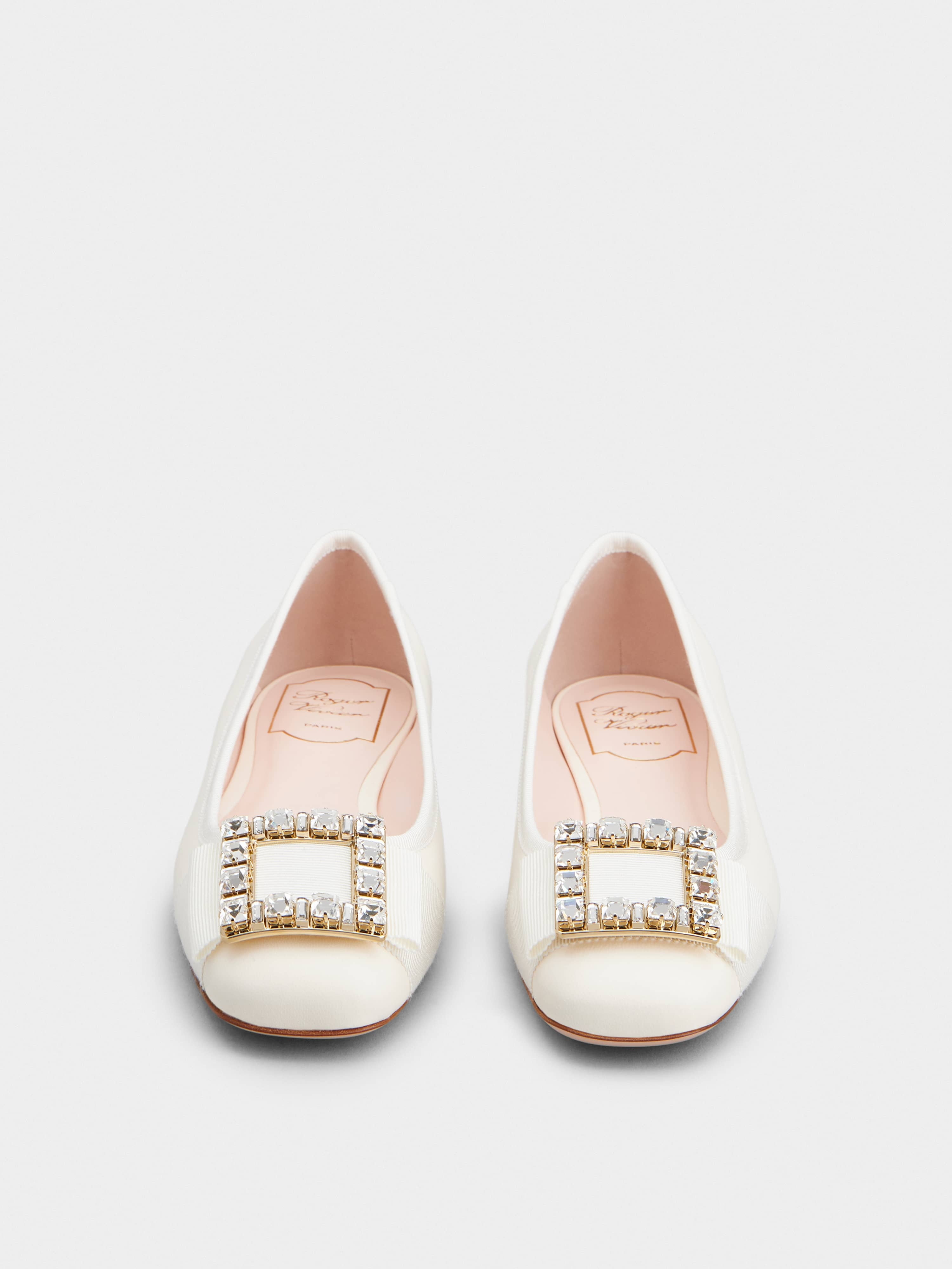 Très Vivier Strass Buckle Ballerinas in Nappa Leather - 7