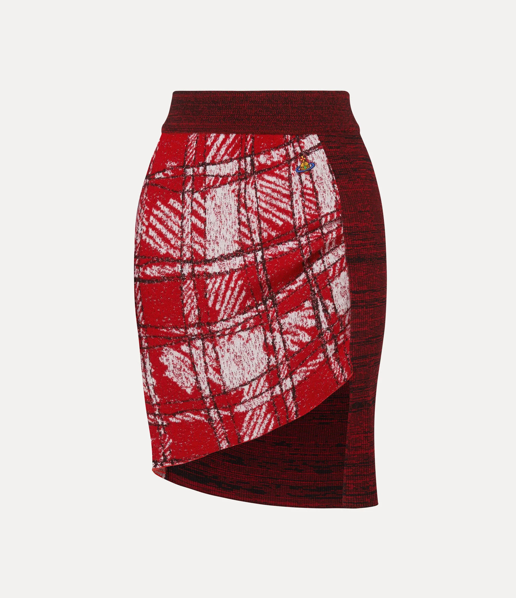 SCRIBBLE CHECK SKIRT - 1