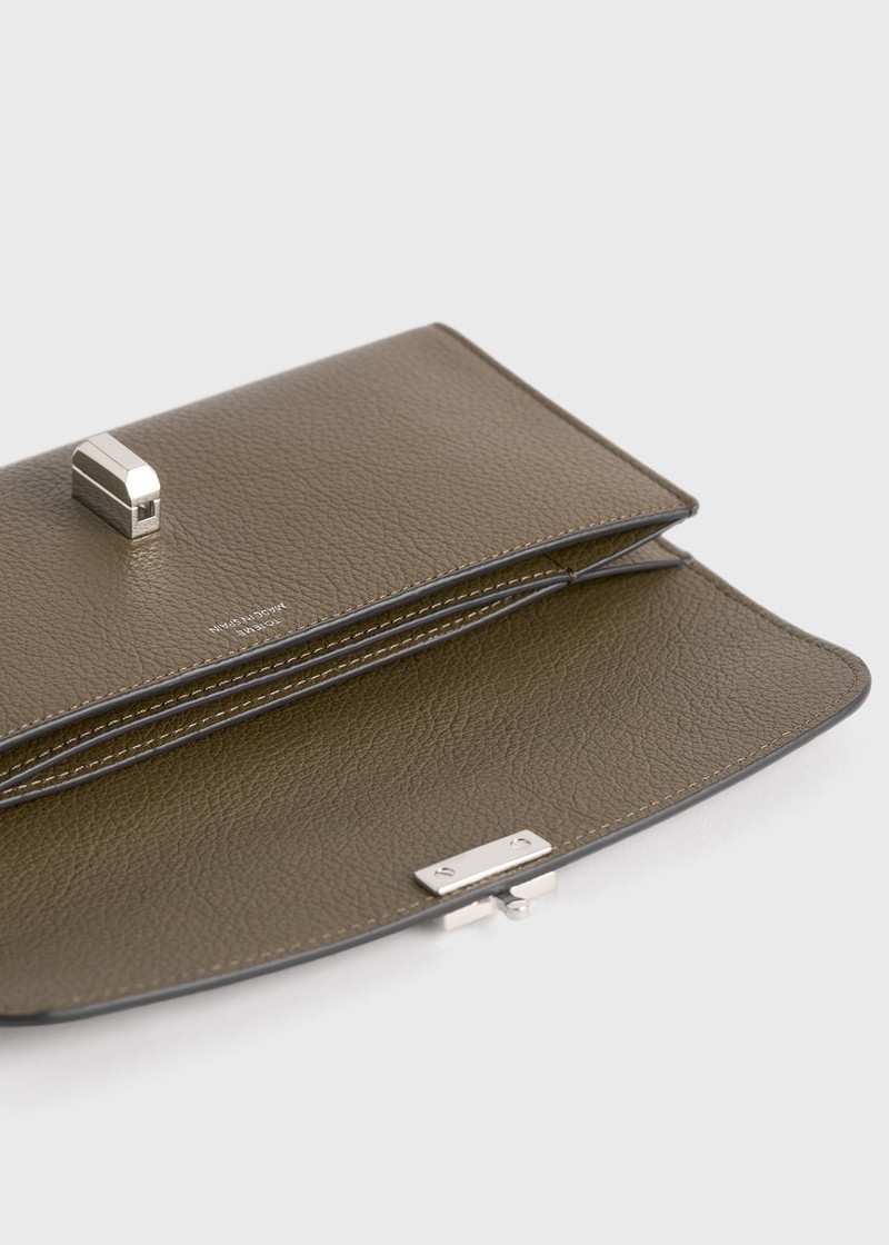 T-lock grained-leather wallet dark taupe 5