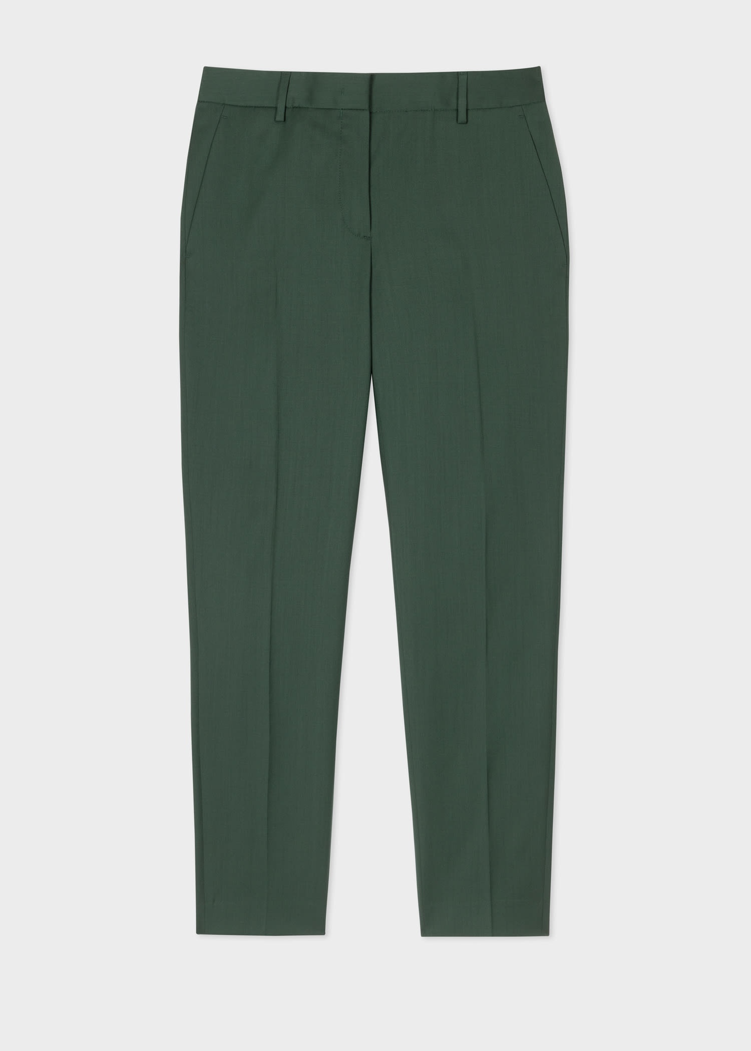 Dark Green Wool Trousers - 1