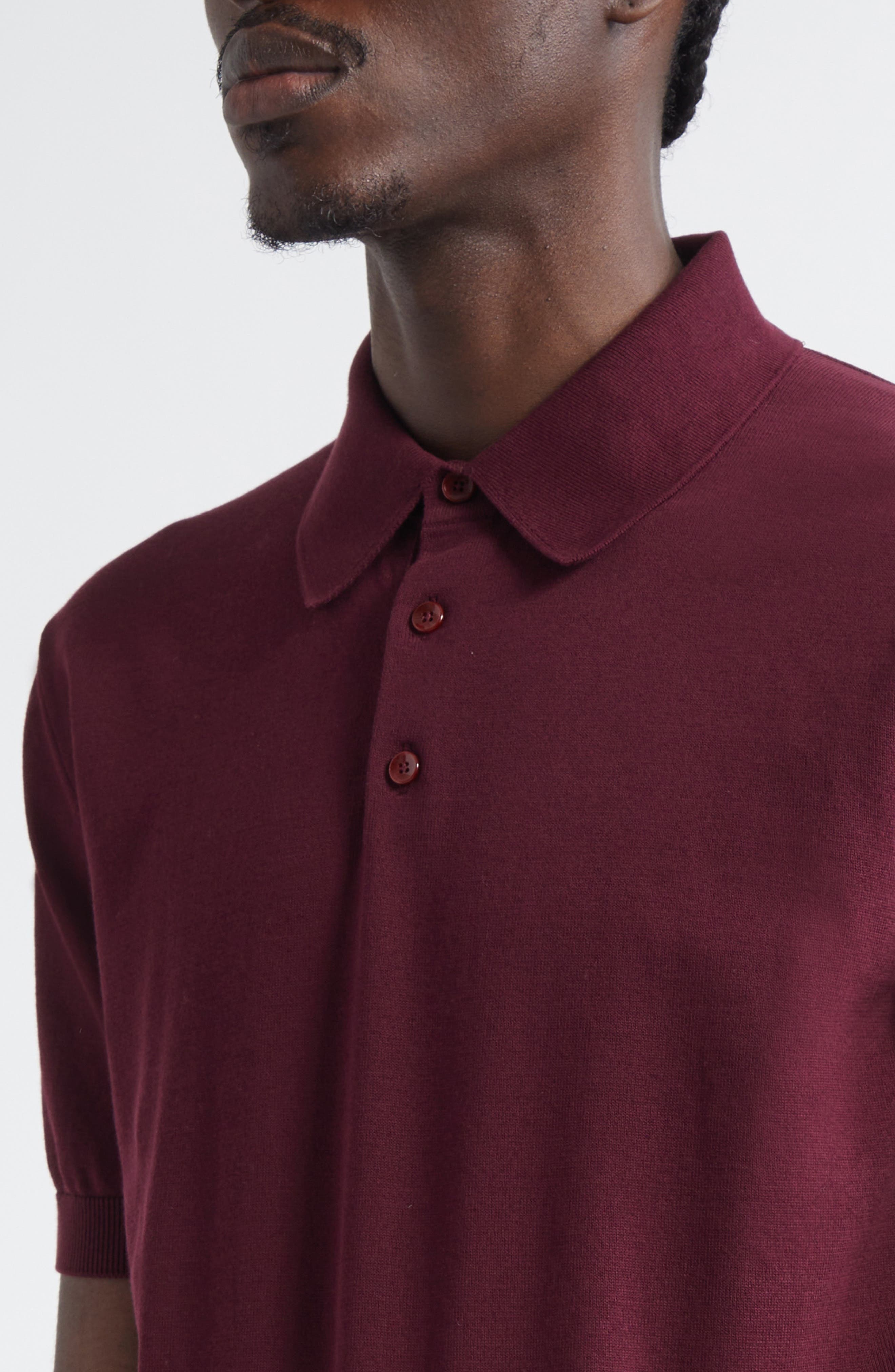 Dolce&Gabbana Cotton Polo Sweater in M5039 Brown-Dark Violet at Nordstrom - 5