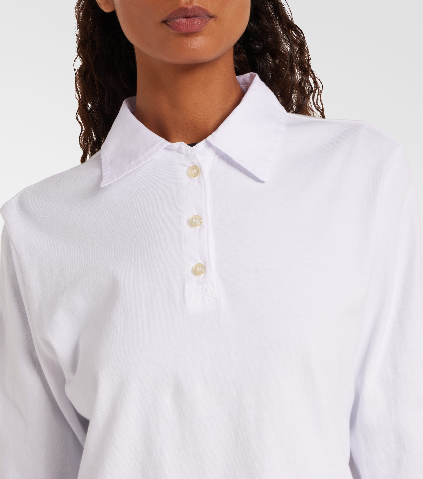 Margo cotton jersey polo sweater - 4