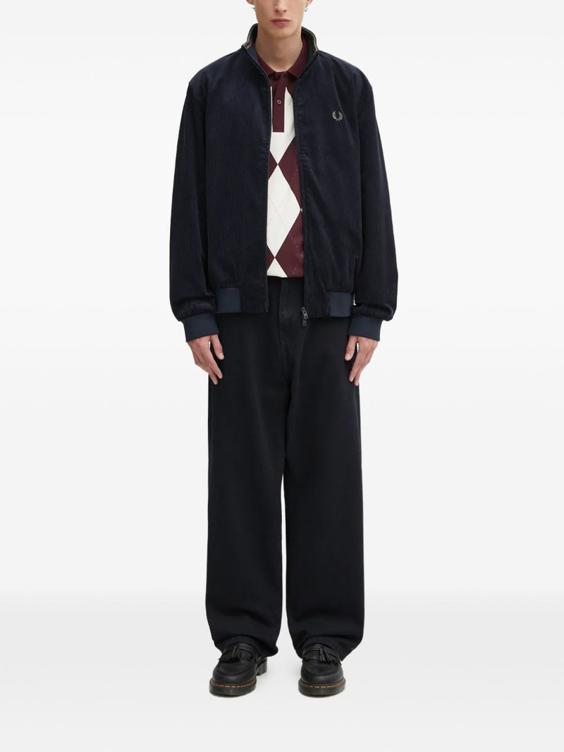 Fred Perry logo-embroidered corduroy jacket outlook