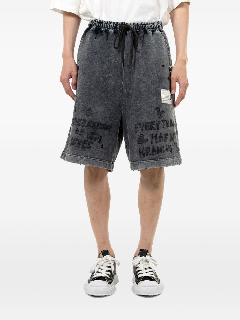 bleached-effect shorts - 2