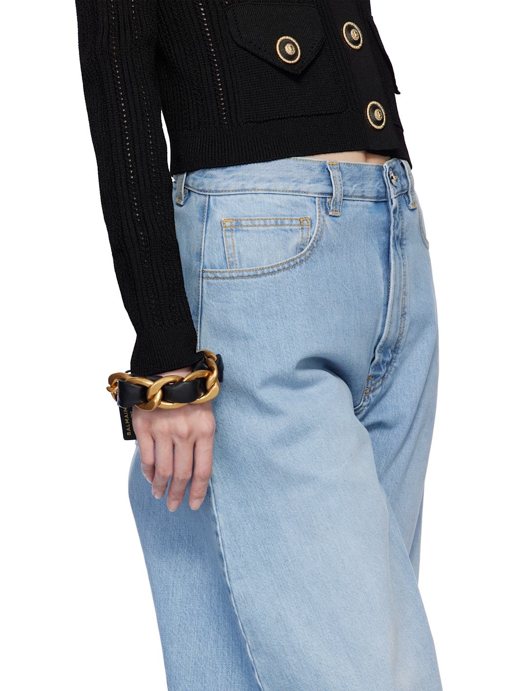 Golf & Black 1945 Soft Chain Leather Bracelet - 3