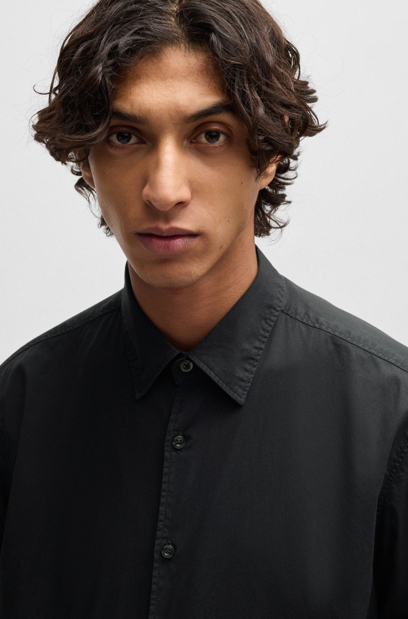 SLIM-FIT SHIRT IN STRETCH-COTTON CANVAS 3
