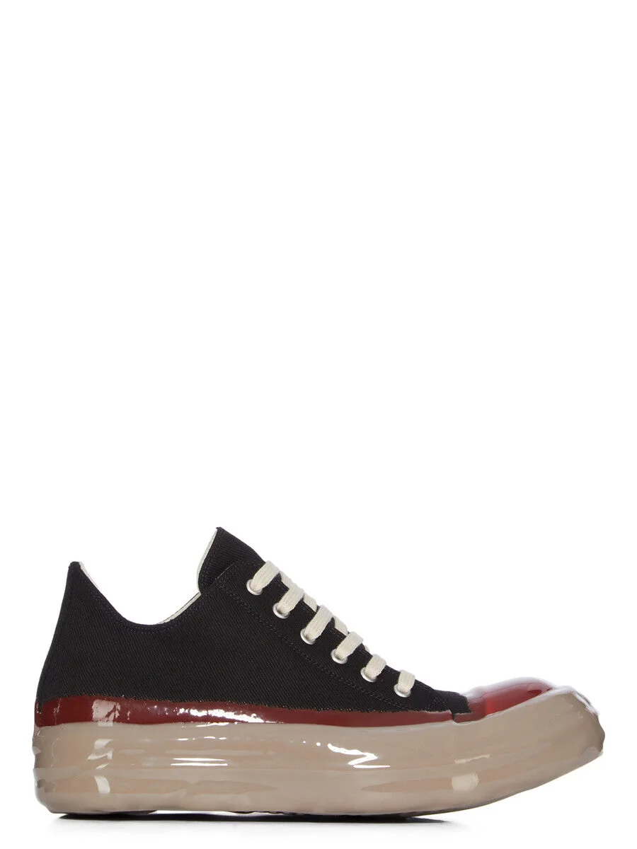 Lacquered-Denim Sneakers Black - 1