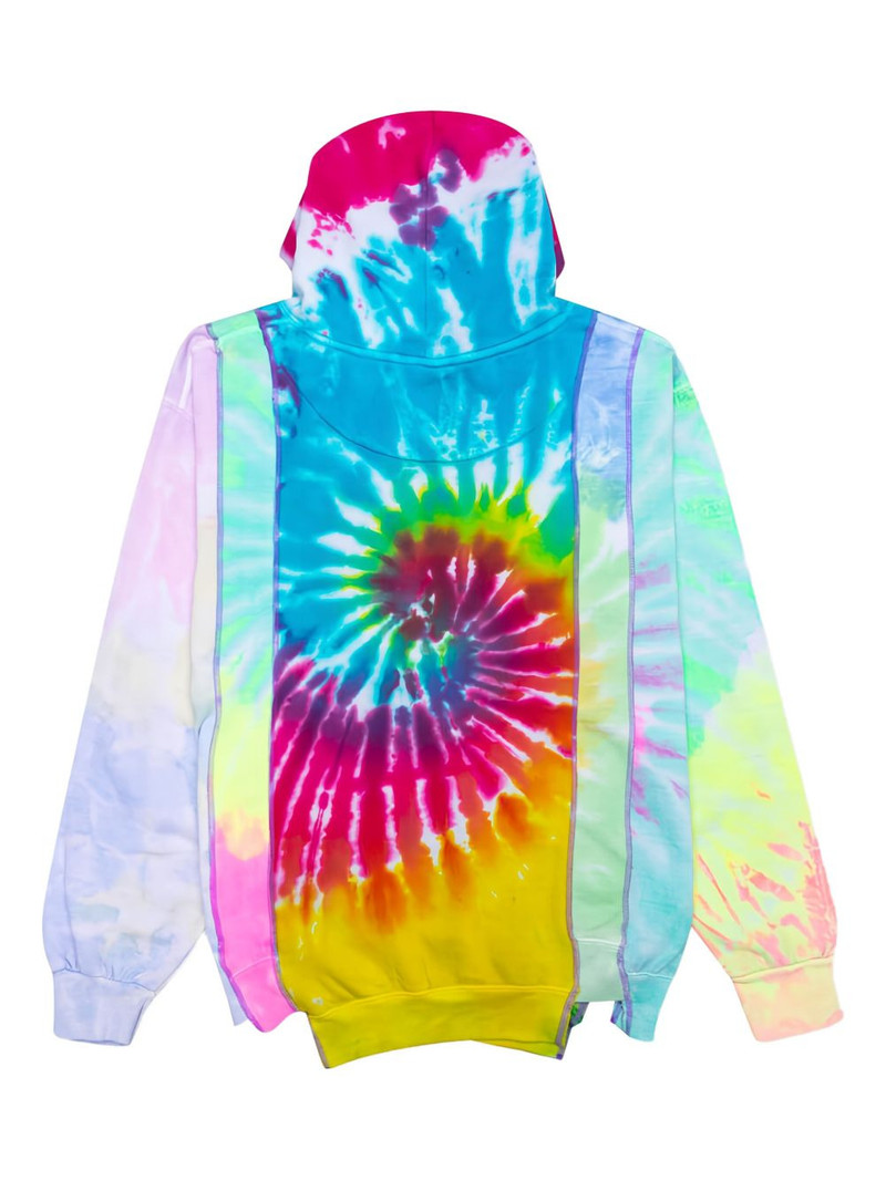 NEEDLES tie-dye panelled hoodie outlook