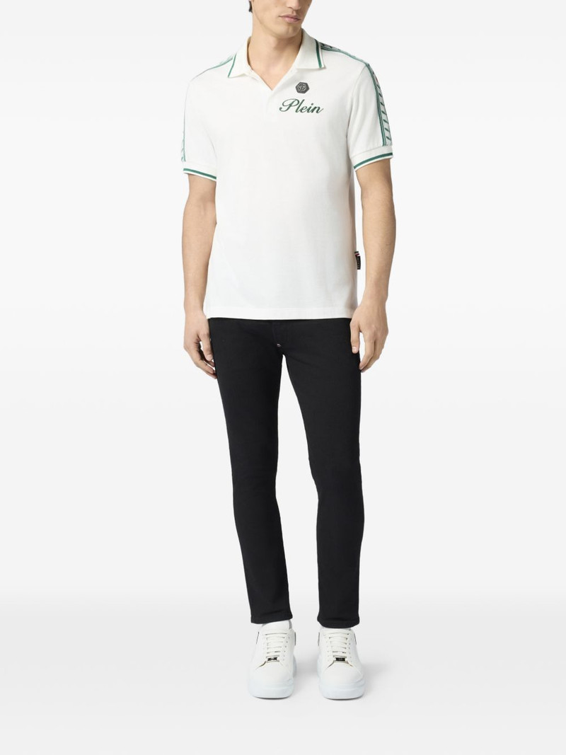 PHILIPP PLEIN floral-jacquarded polo shirt outlook