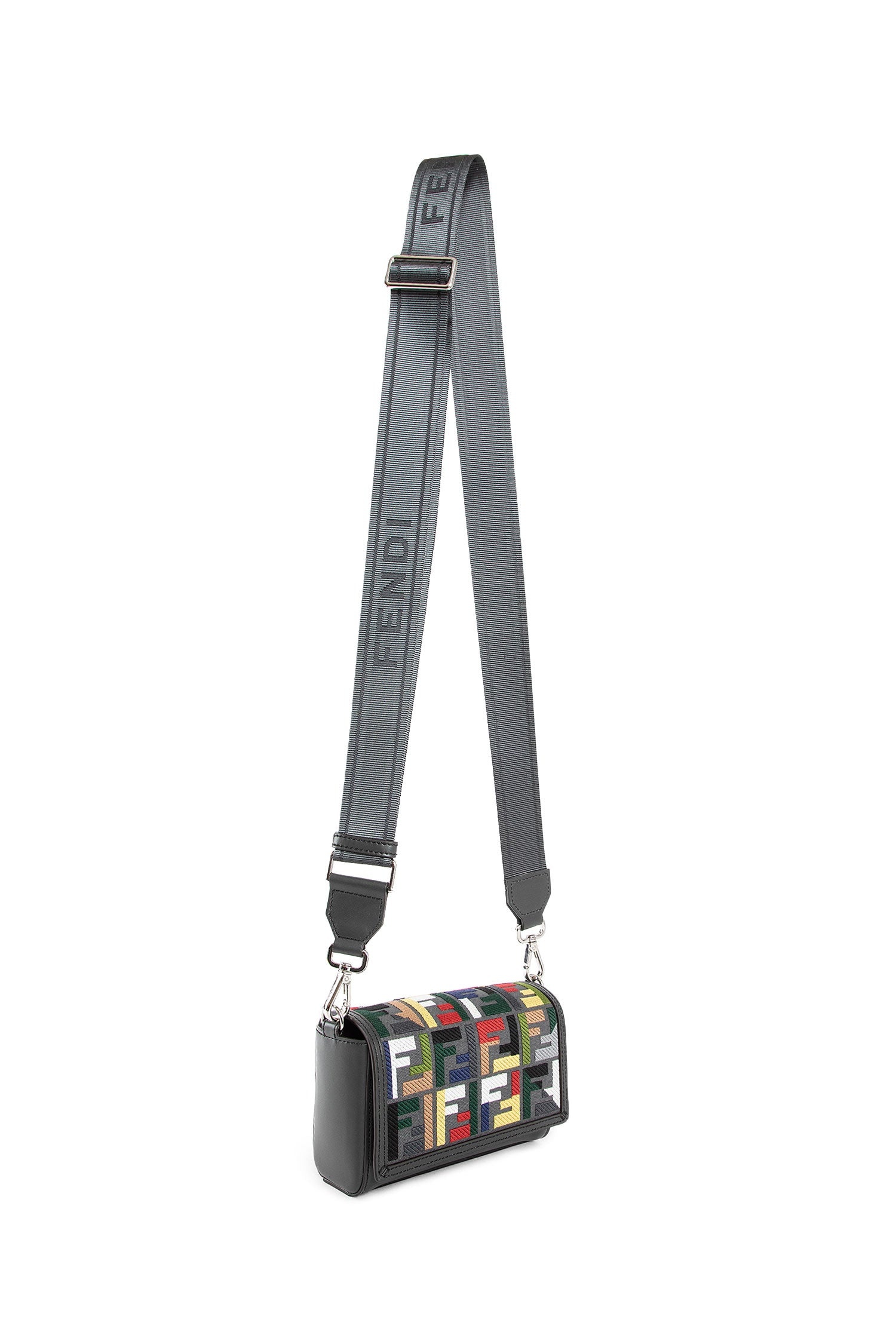 FENDI バック FFスクエアのコンパクトなバッグ レザー ブラック | Fendi
