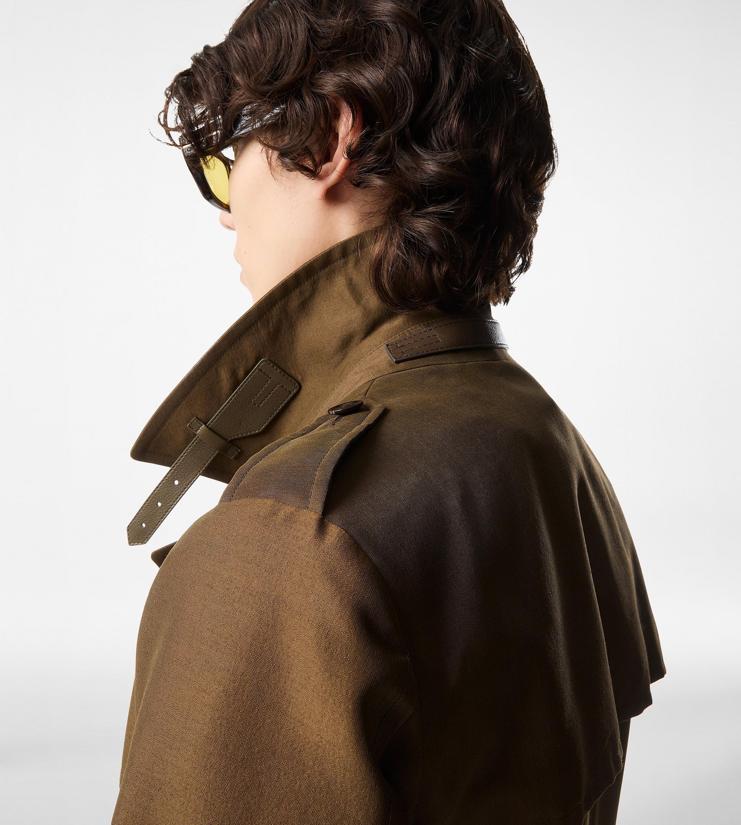 WOOL SILK FAILLE TRENCH COAT - 2