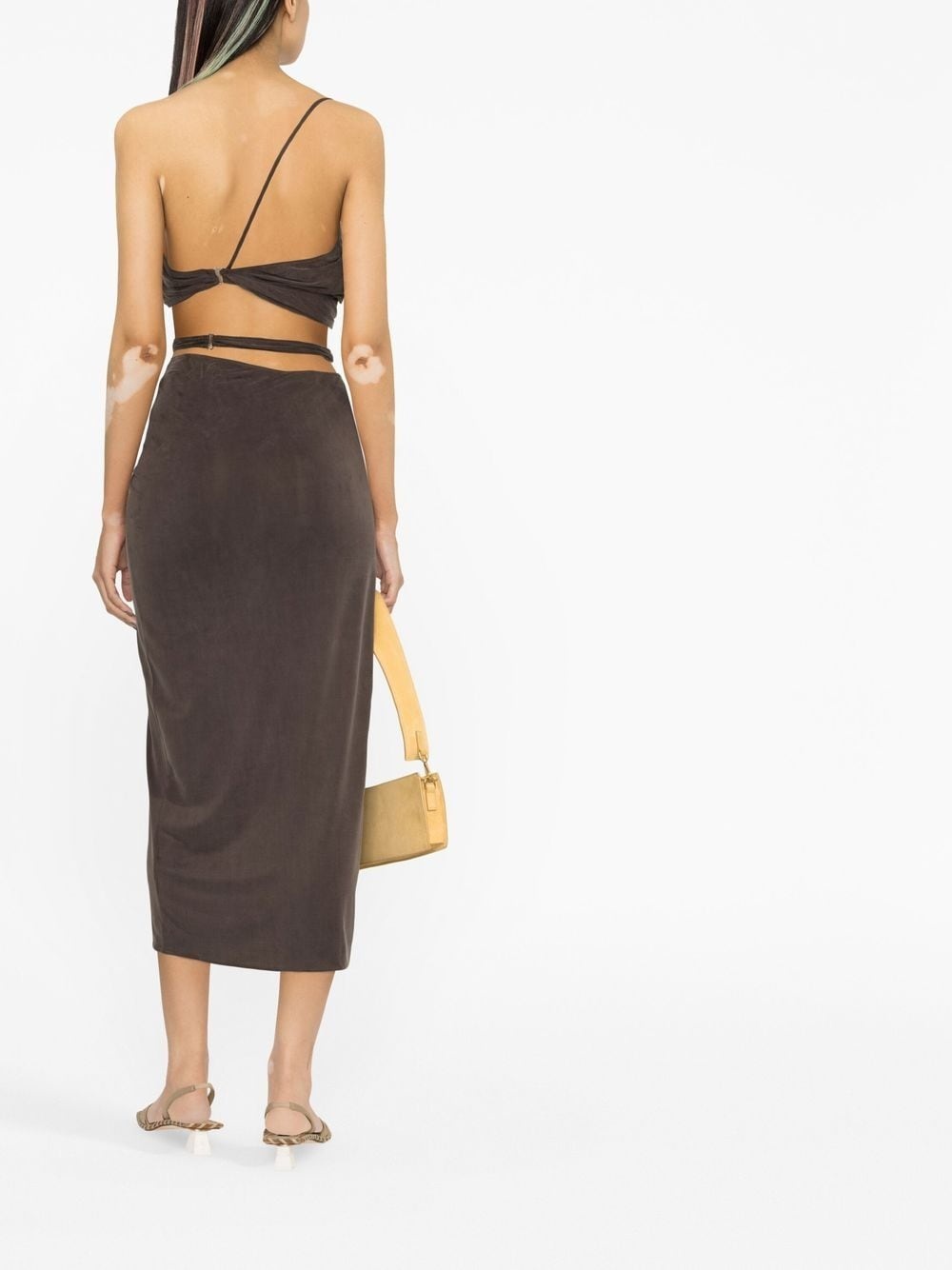 La jupe Espelho cut-out draped skirt - 4