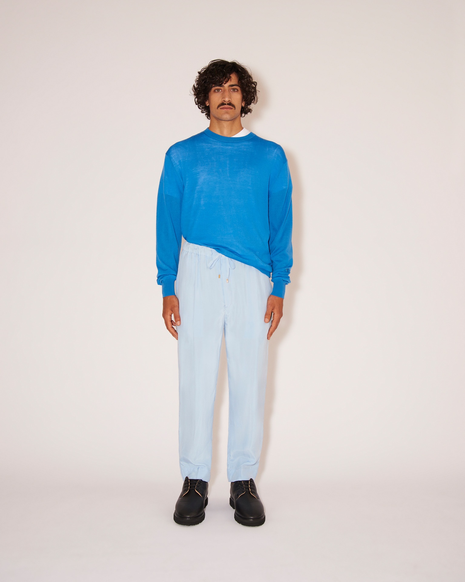 MADAN - Superfine merino sweater - Bright Blue - 1