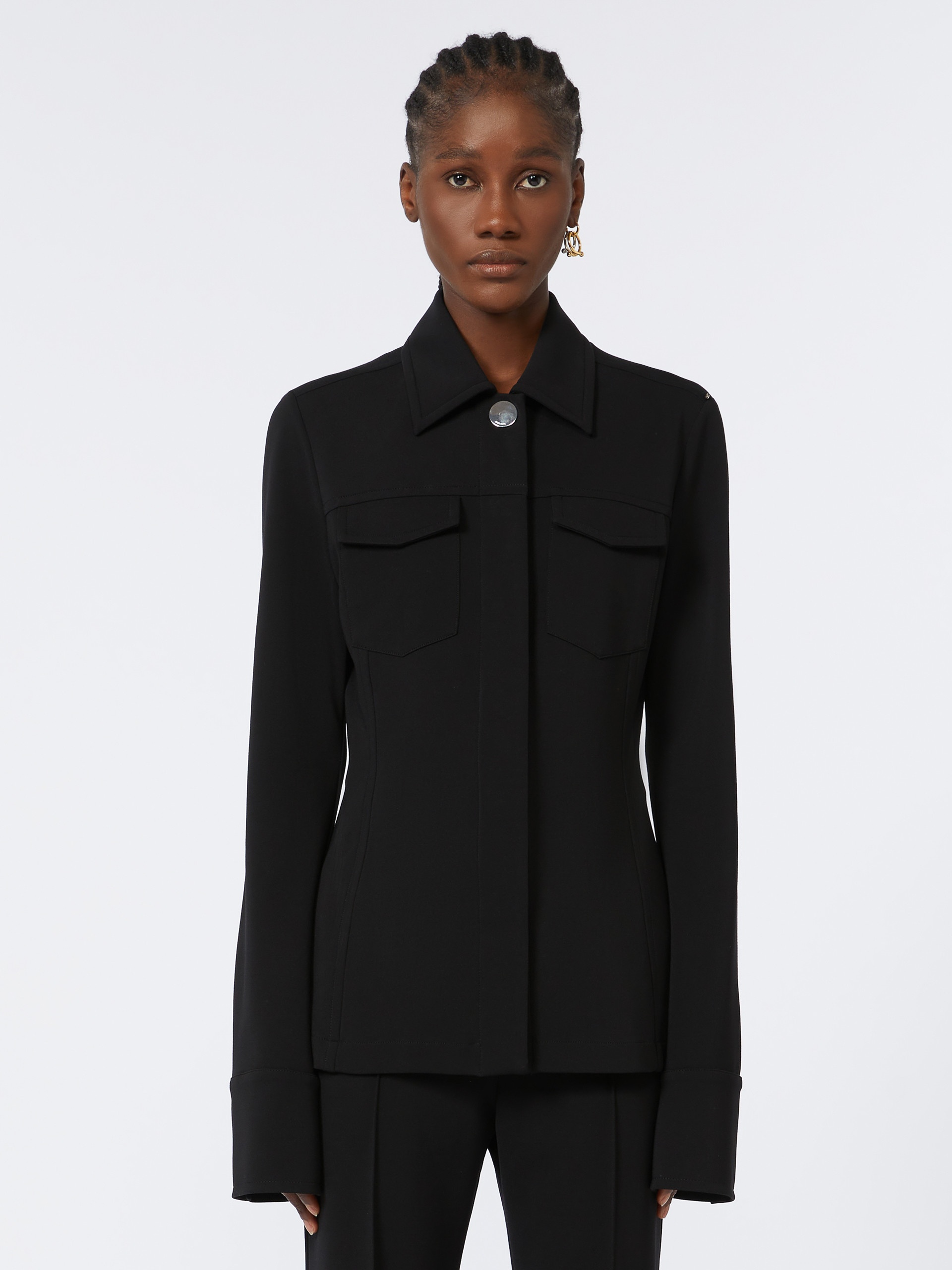 WELLS Jacket in crepe fabric stitch - 3
