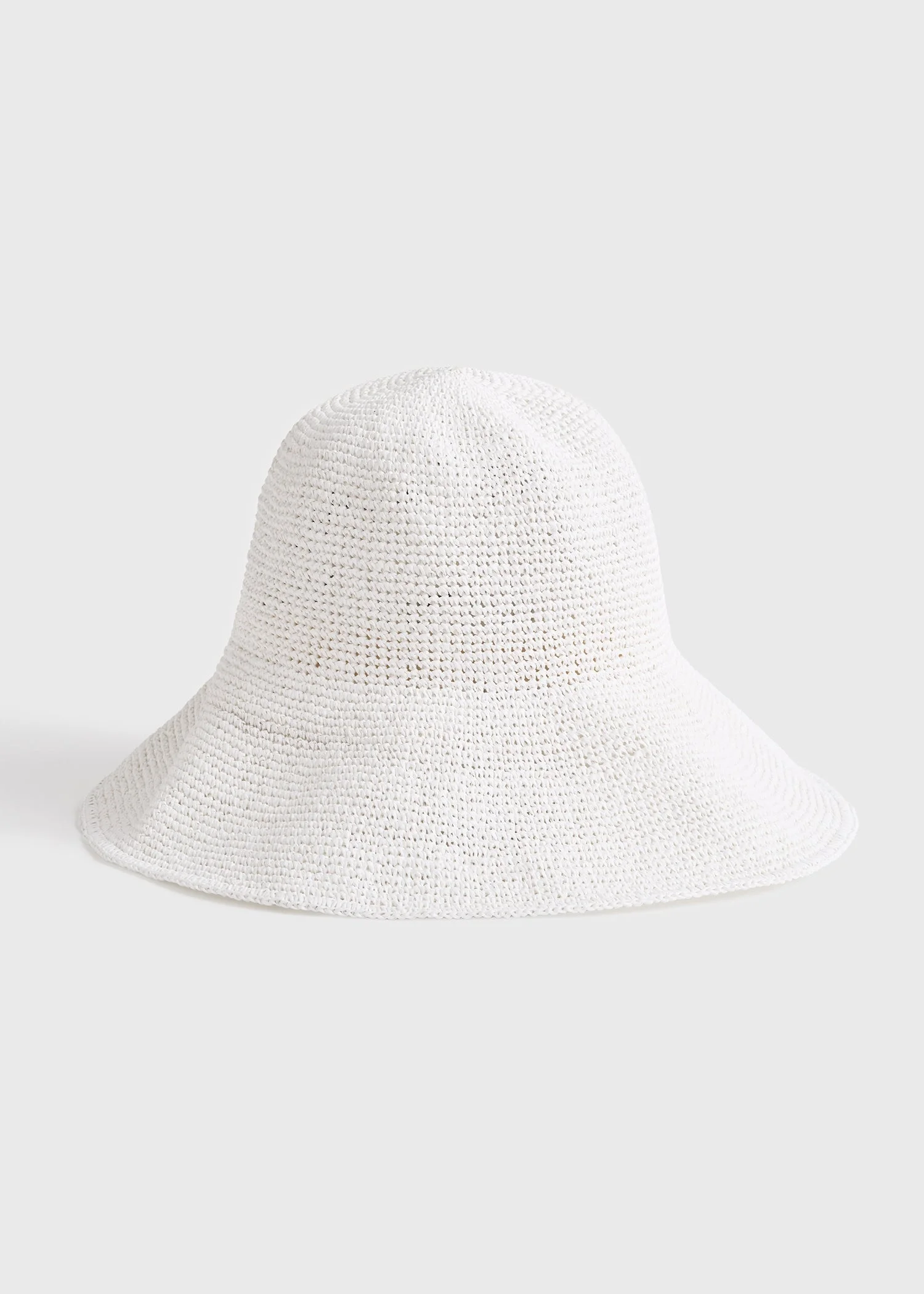 Woven sun hat white - 1
