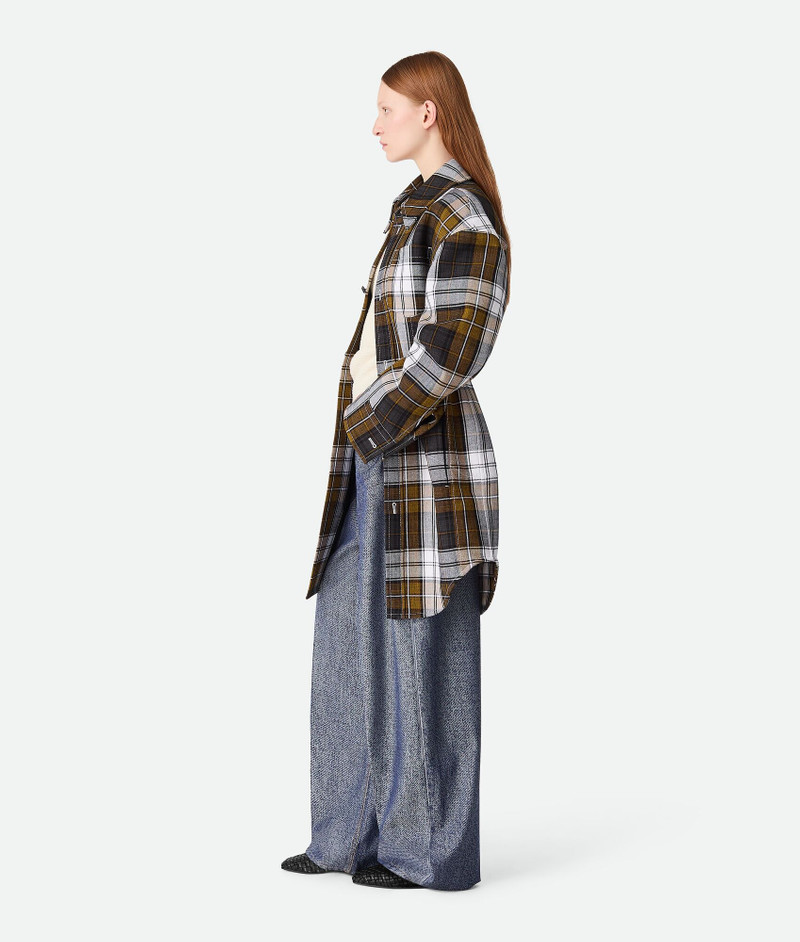 Bottega Veneta Structured Cotton Check Coat outlook