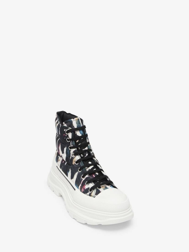 Alexander McQueen Men's Watercolour Graffiti Tread Slick Boot in Multicolour outlook