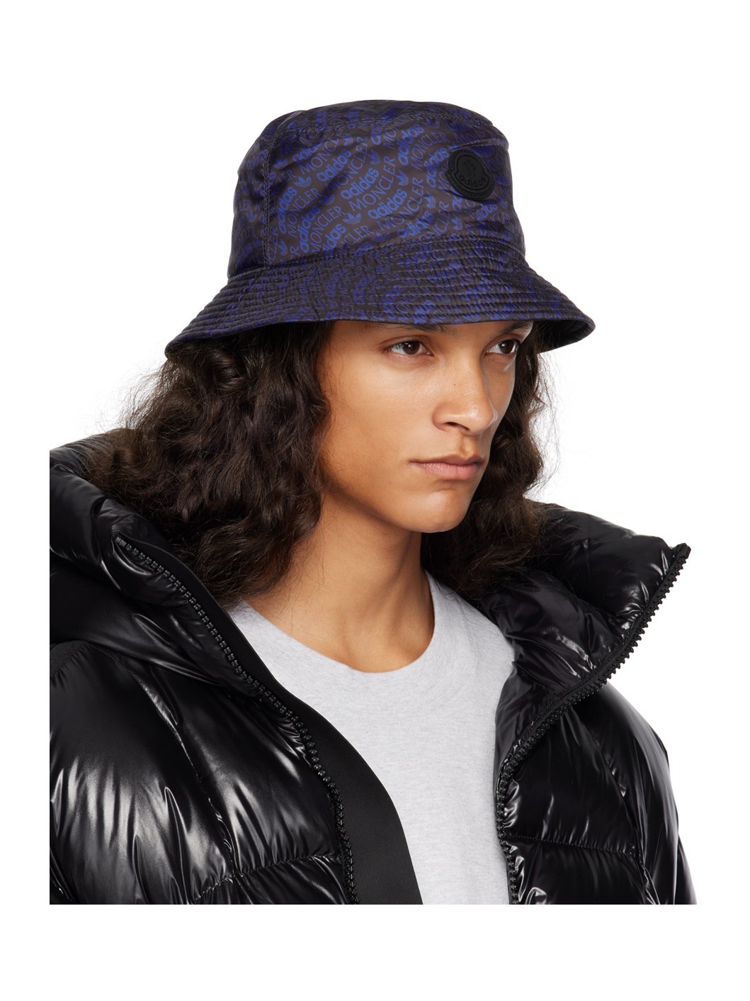 Moncler x adidas Originals Reversible Blue & Black Logo Bucket Hat - 2