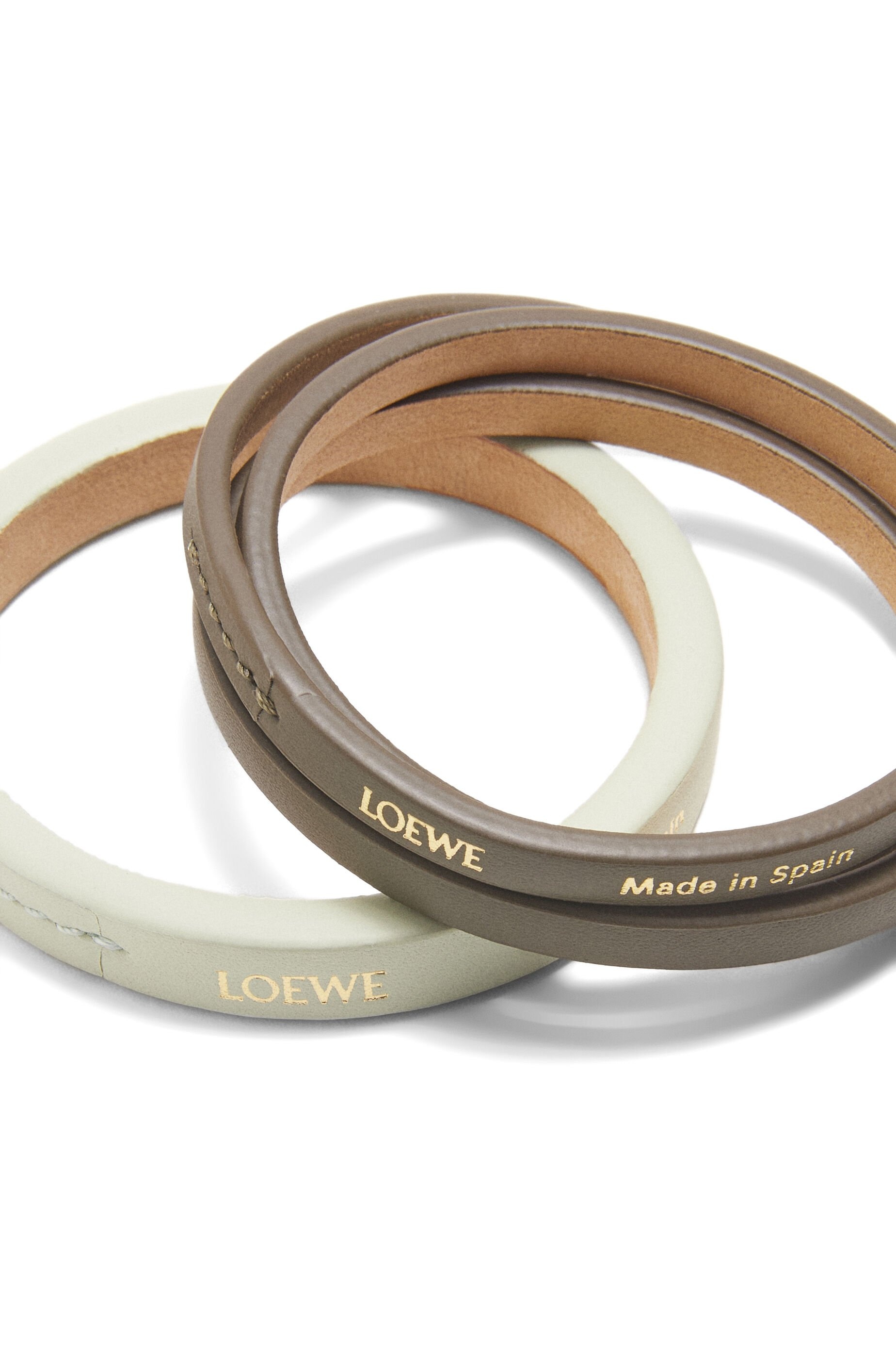 Double bangle set in classic calfskin - 3