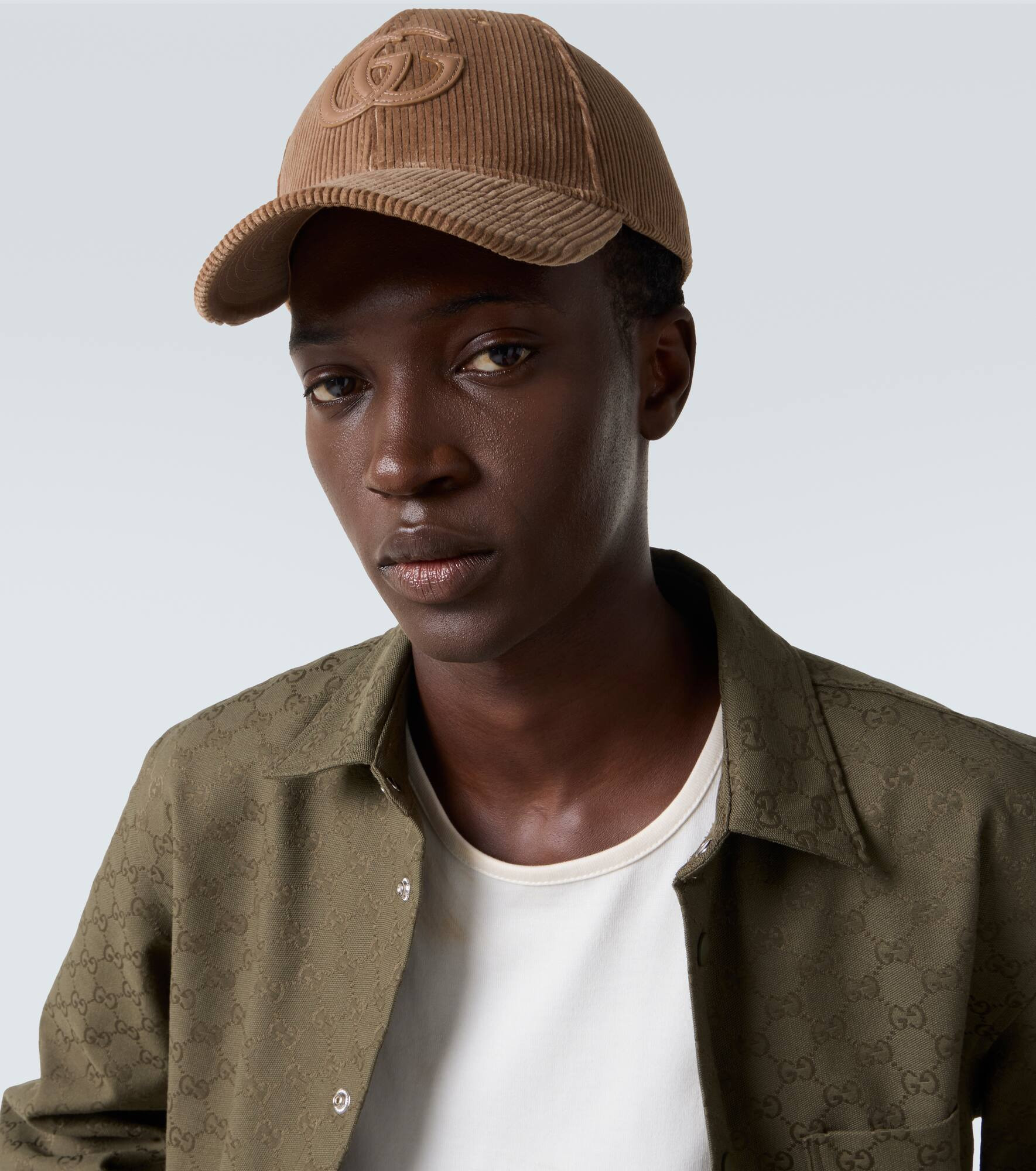 Double G cotton corduroy baseball cap - 2