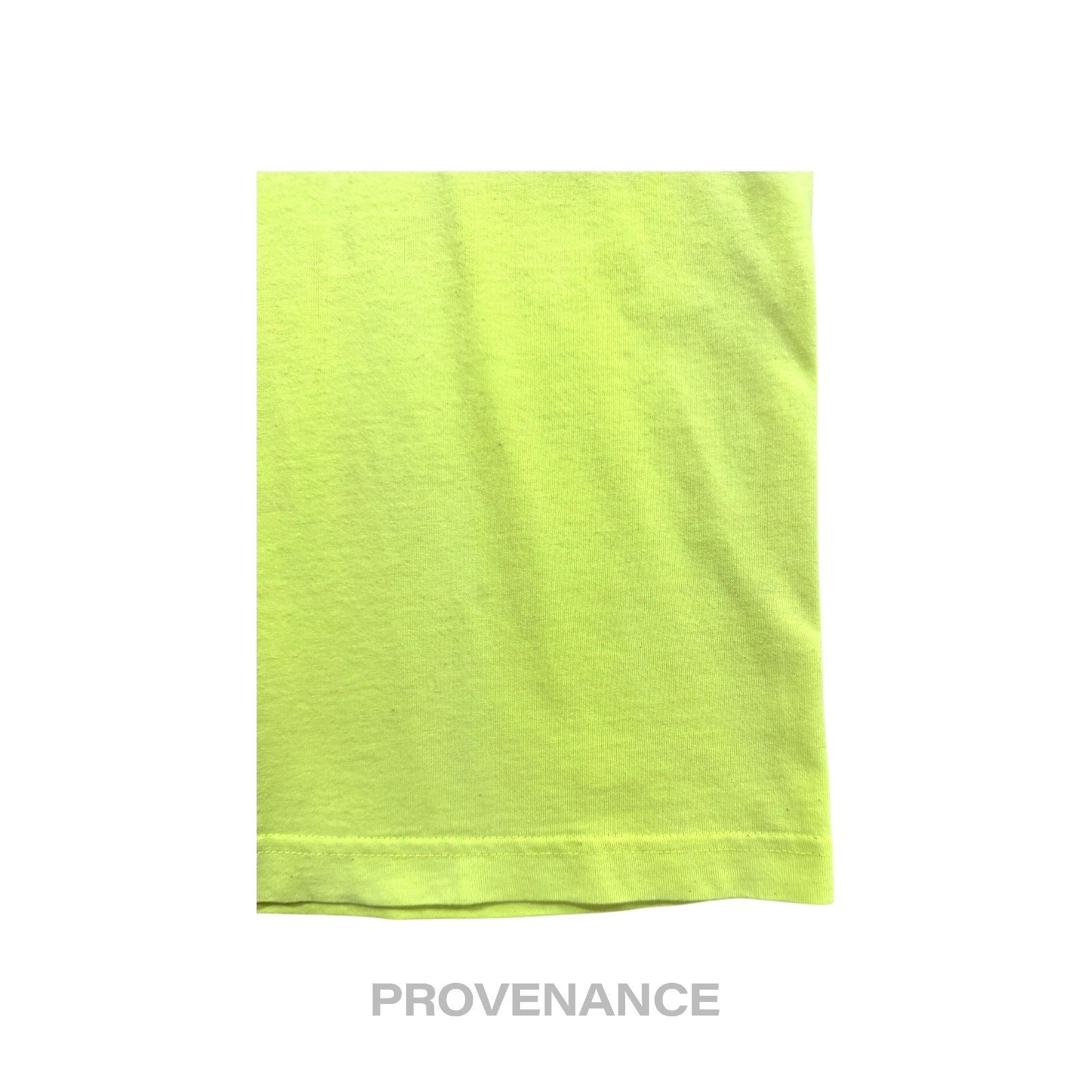 Balenciaga WFP Logo T-Shirt - Neon Yellow Blue XS - 8