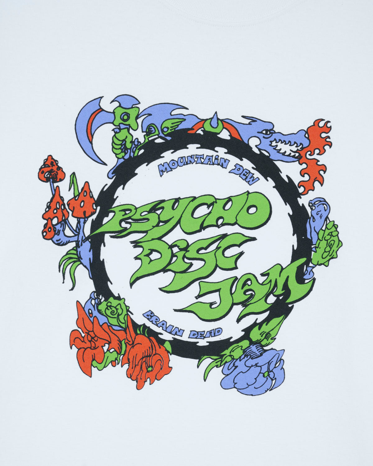 Brain Dead x Mountain Dew Psycho Disc Jam T-shirt - White - 2