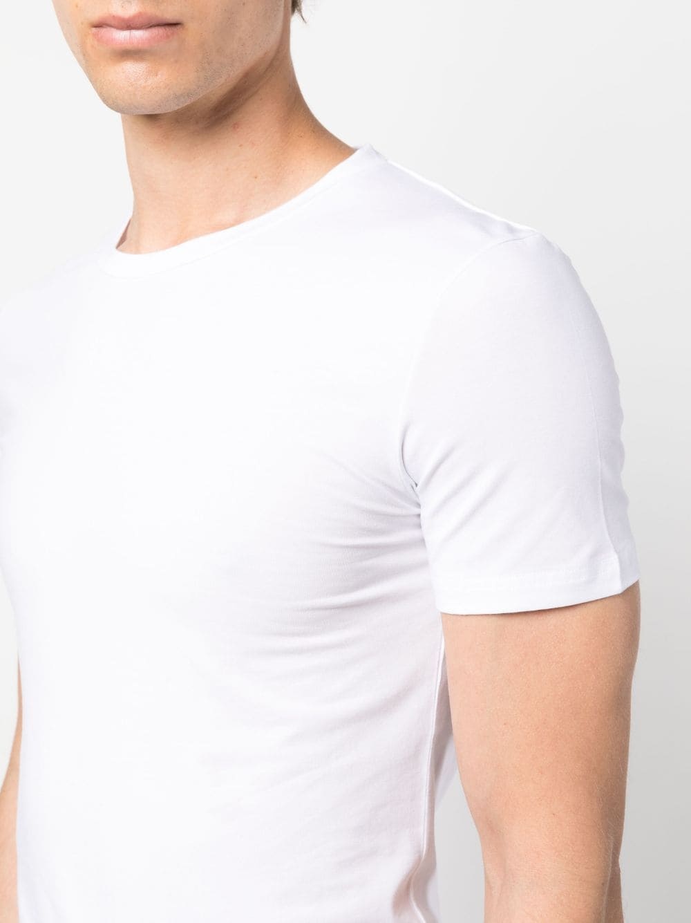 short-sleeved stretch-cotton T-shirt - 5