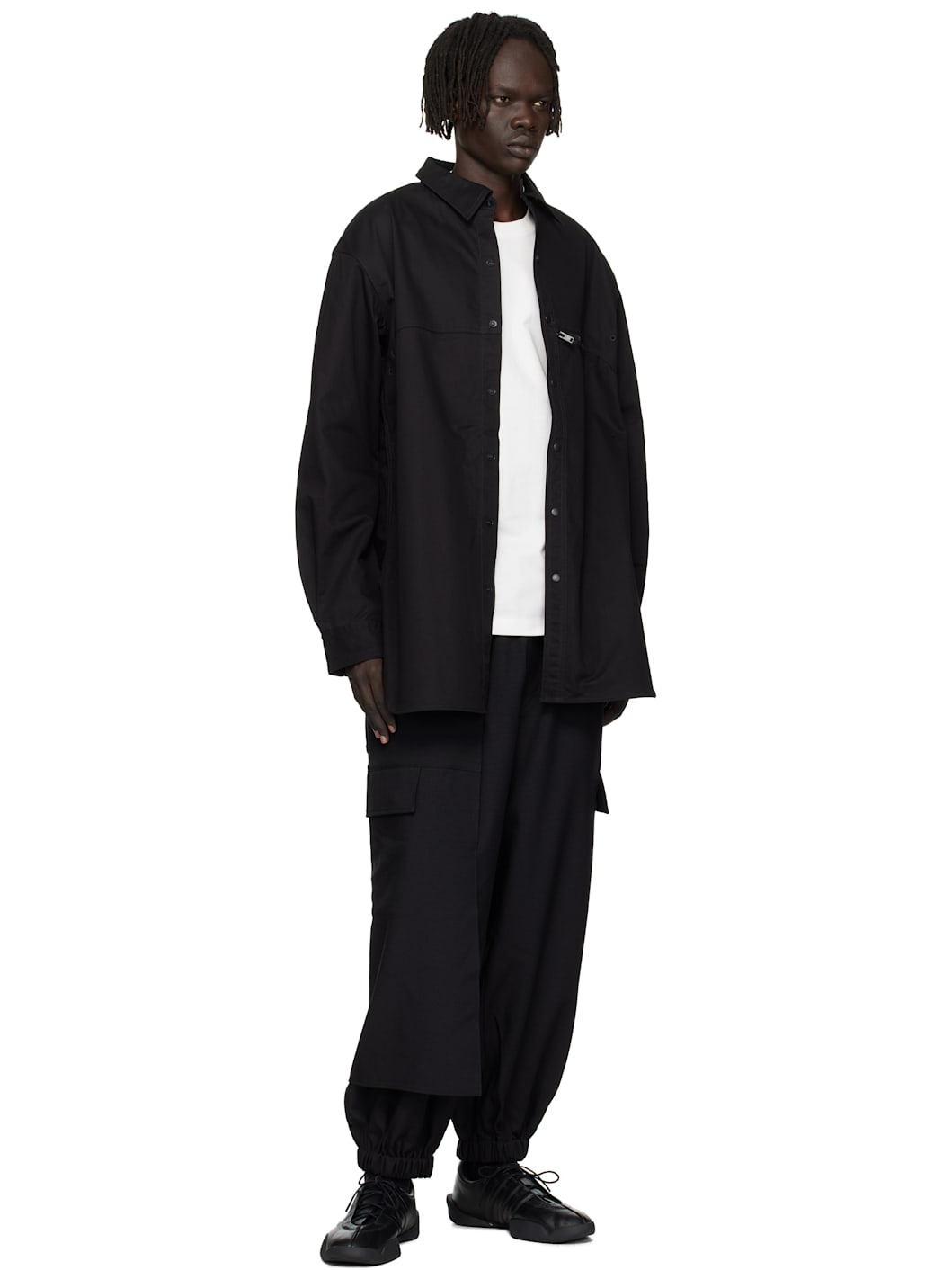 Black UT Twill Overshirt - 4