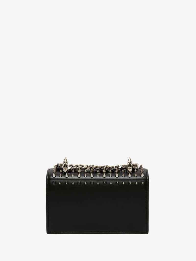 Mini Jewelled Satchel in Black 3