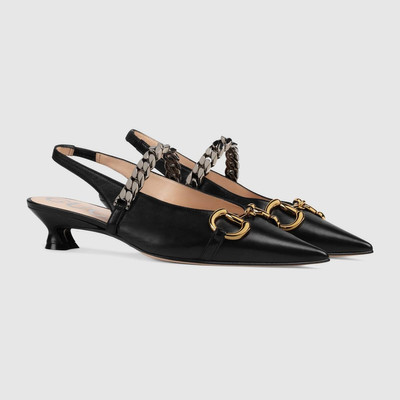 GUCCI Women's leather pump with Horsebit outlook