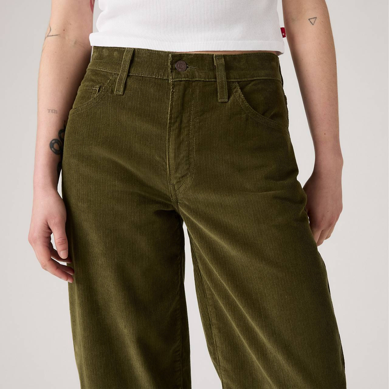 BAGGY DAD CORDUROY WOMEN'S PANTS - 4