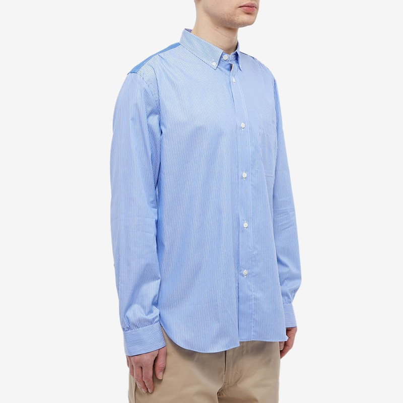 Junya Watanabe MAN Cotton Broadstripe Mix Panel Shirt 2