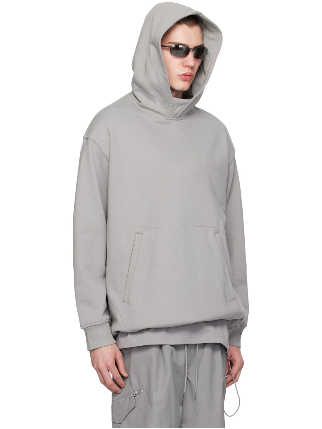 Gray Pocket Hoodie - 2