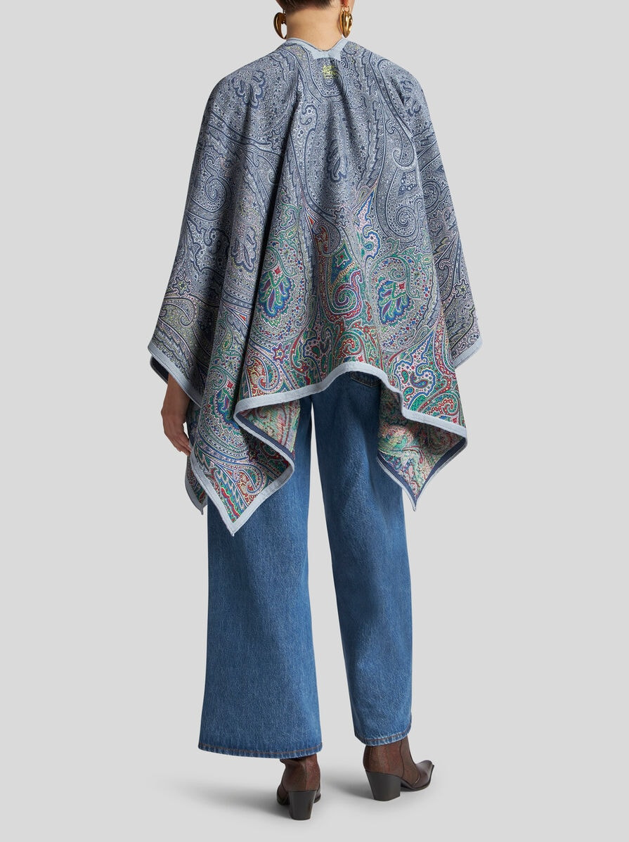 FIL COUPÉ PAISLEY JACQUARD CAPE - 4