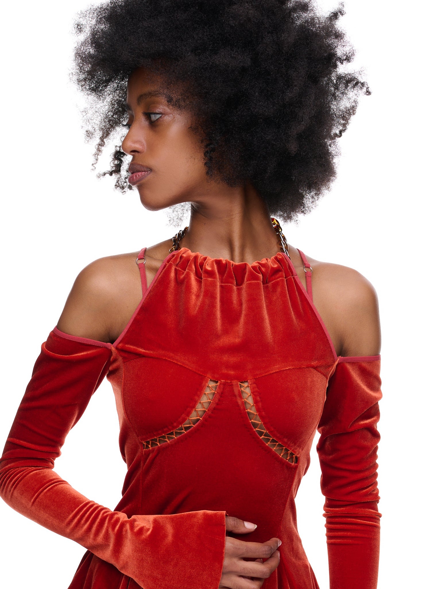Velvet Draping Top - 4