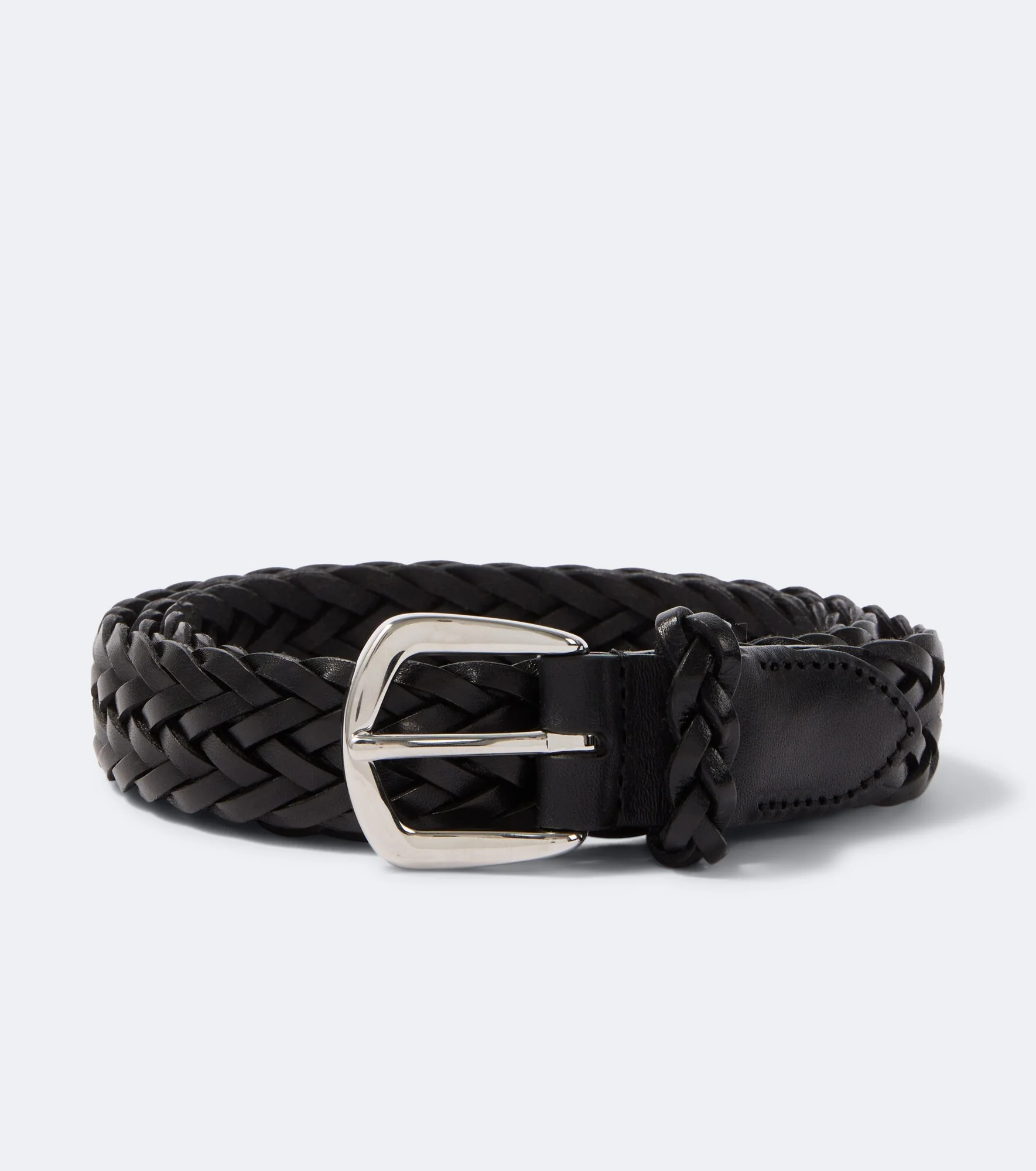 Braided leather belt - 1