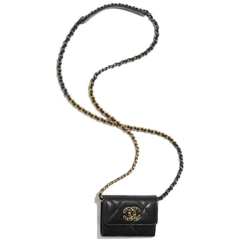 CHANEL 19 Flap Coin Purse with Chain 3