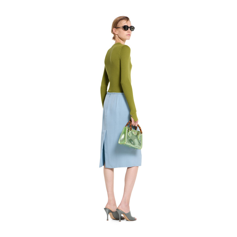 Rib cashmere silk top 4