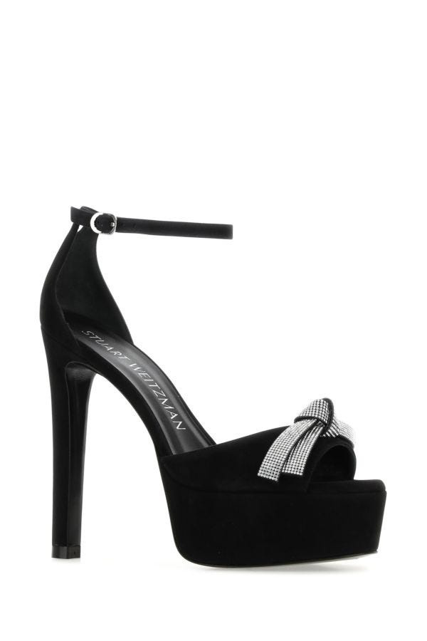 Black suede Discoplatform sandals - 2