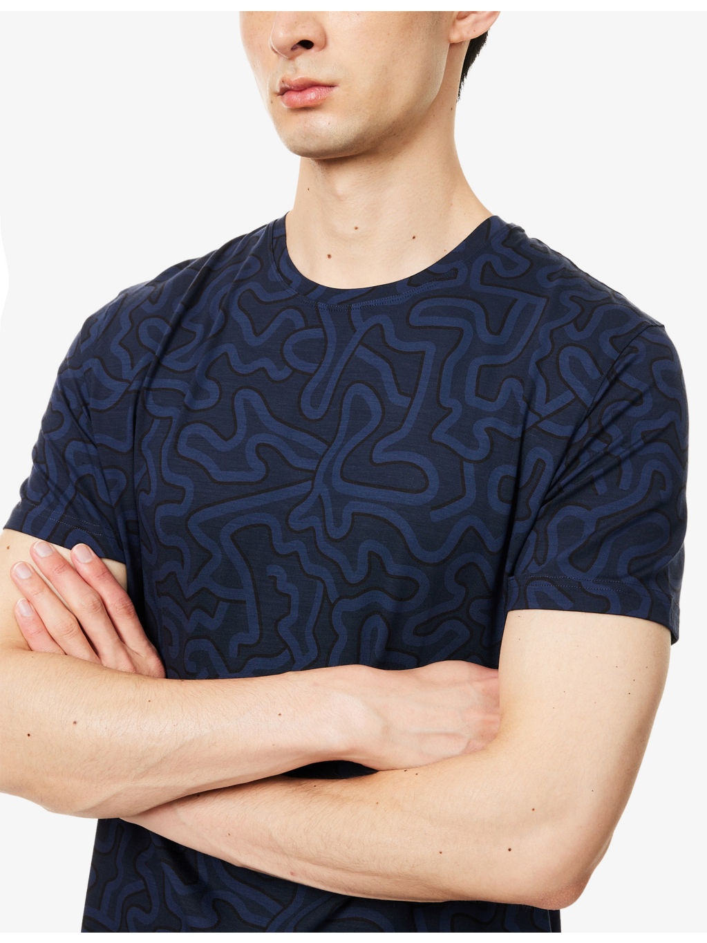 London Graphic-Pattern Stretch-Jersey T-shirt - 4