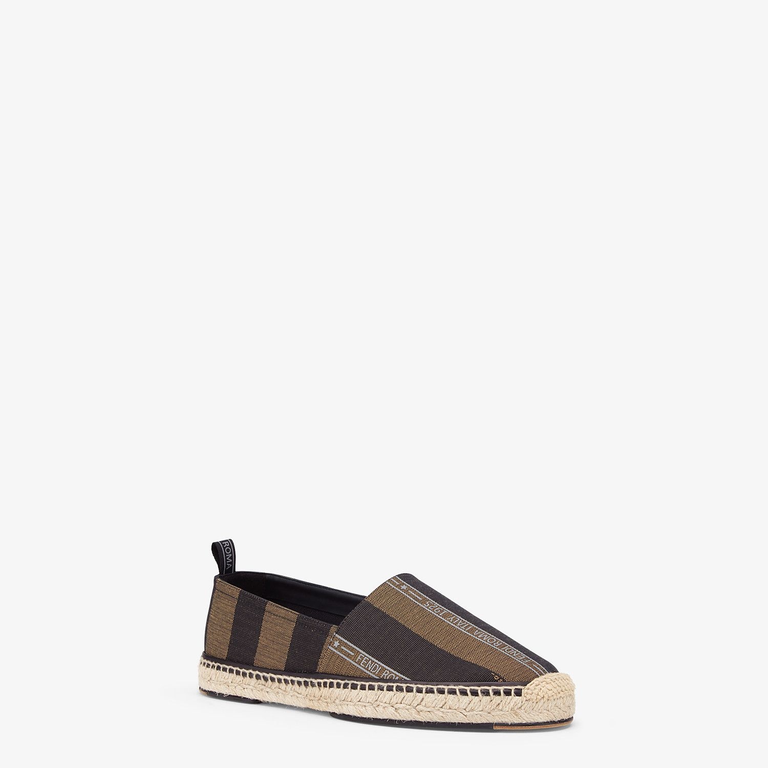 Brown fabric espadrilles - 2